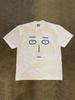 Mens 100 Cotton Graphic TShirt with Speechless Cool Face Print  White and Blue Casual Short Sleeve Crew Neck Summer Top