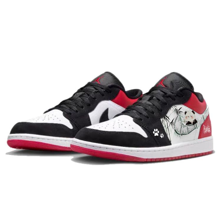 Jordan Air Jordan 1 Vintage Basketball Shoes Unisex Low top Red/Black IB8971-106(Team56-)