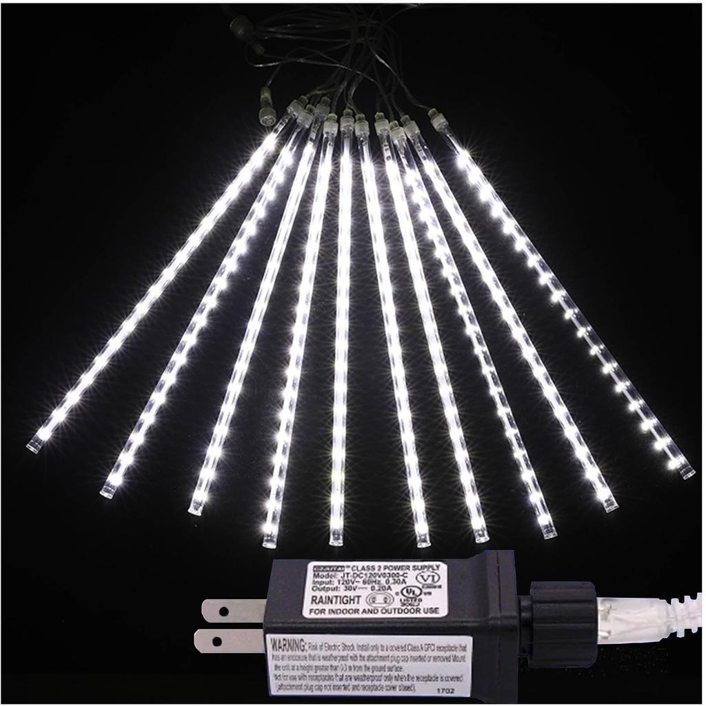 AKISOT LED Illumination Lights, Fall Lights, Snowfall Lights, 30cm x 8 Strings50cm x 8 Strings, Streaming Meteor, Icicle, Snowdrop Lights, String
