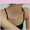 Stunning Sparkling Double Layer Titanium Steel Choker Necklace For Women Fashion