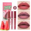 3-color Fruit Lip Gloss Set, Matte Matte Sexy Lip Glaze, Non-stick Cup, Waterproof Non-fading Lipstick Makeup