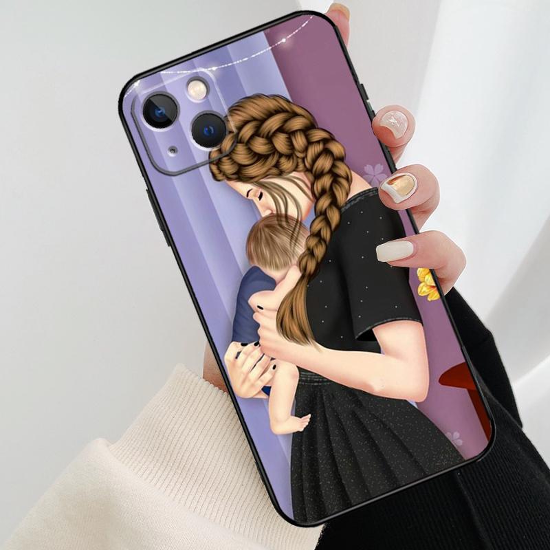 Baby Mom MUM MOTHER Girl Queen Phone Case For iPhone 17 Pro Max 15 14 13 11 12 16 Pro Max mini 15 16 Plus 16e 17 Air Cover