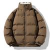 Man Fashion Winter Warm Thick Cotton Clothing With Added Velvet Solid Color Casual And Comfortable Coat