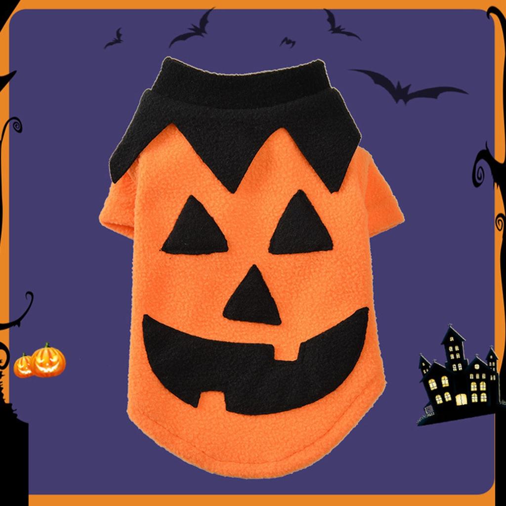Halloween Pumpkin Dog Costume Wool Sweater For Small And Medium Dogs And Cats Pet Holiday Costumes