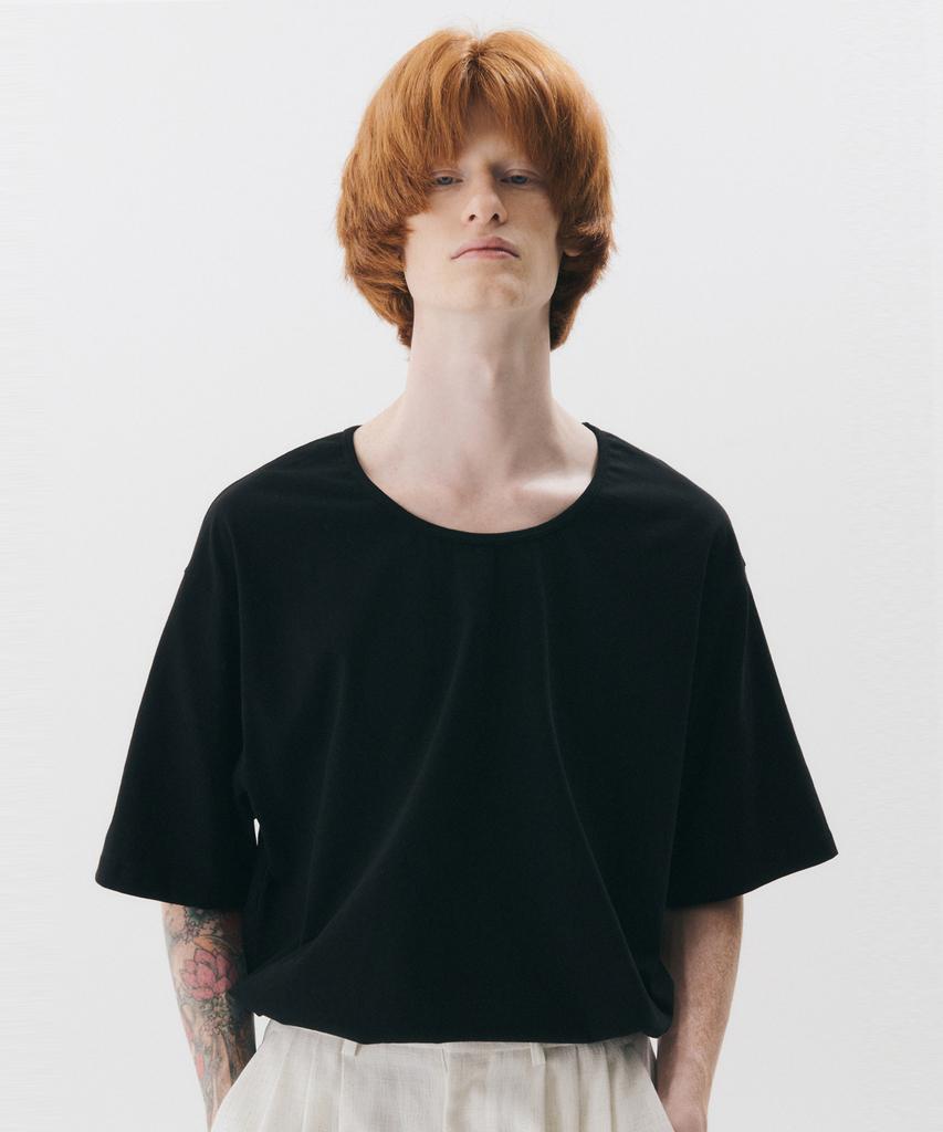TRIP LE SENS Basic U-Neck Silket Cotton T-Shirt_10 Colors (F Type)