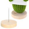 24 Pcs Action Figure Stand Crochet Dolls Stand Double-Needle Support Wood Display Stand for Display
