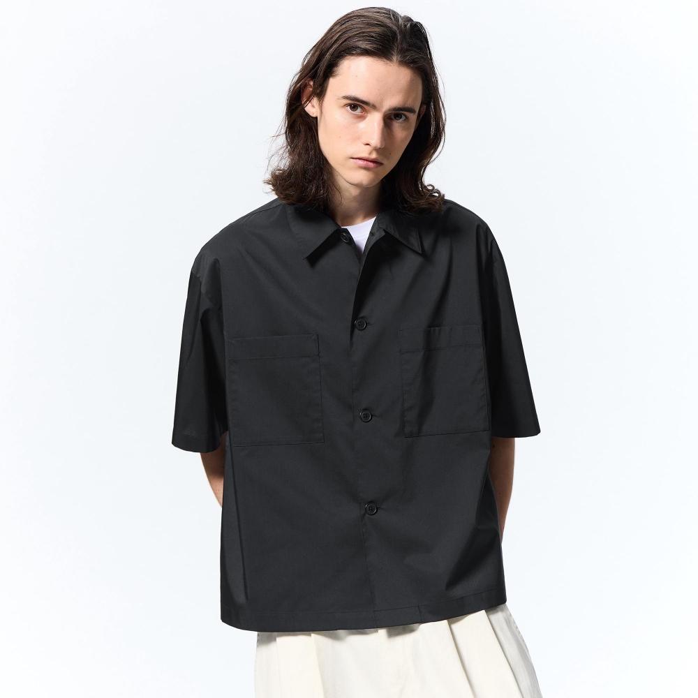

GU by Uniqlo широкая укороченная рубашка с рукавом 5 минут