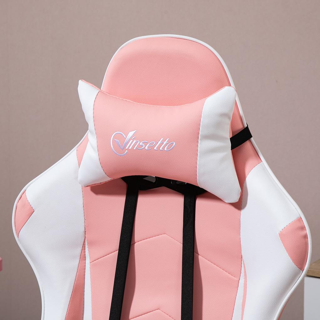 Gaming Chair Ergonomic Office Chair with Headrest, Massage Lumbar Cushion, Footrest, Rotating Gamer Chair PC Chair with Connected Armrests