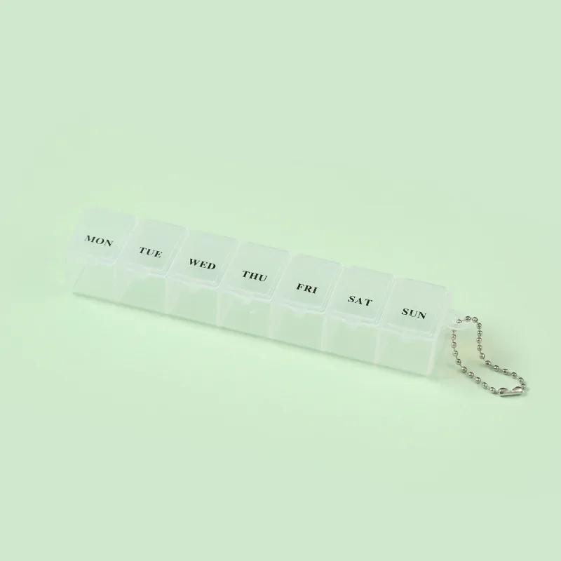 Mini Pill Case Box Organizer 7 Days Medicine Weekly Tablet Holder Storage Organizer Organizer Container for Vitamin Fish Oils