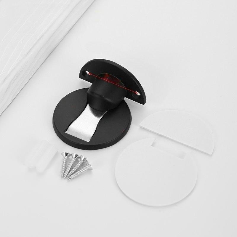 Invisible Magnetic Door Stopper Punch-free Windproof Mechanical Self-locking Door Stop Anti-collision Door Holder