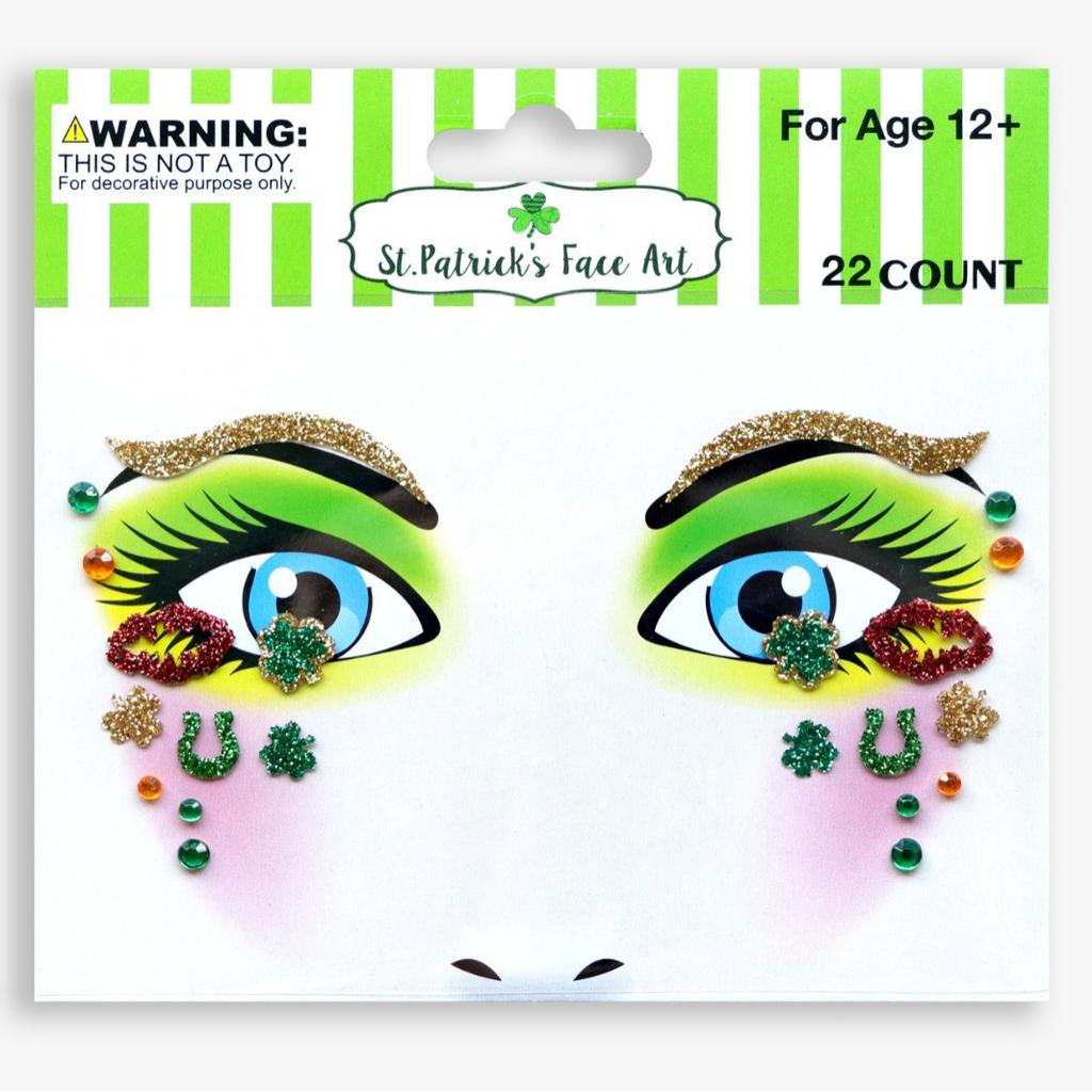 Glitter Face Art Stickers, Self-Adhesive Face Decor Decals for Halloween, Carnival, Festival and Party Makeup