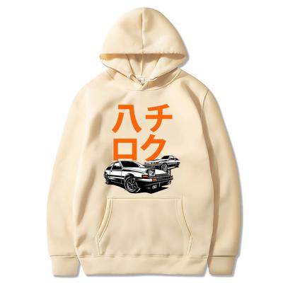 Hot Anime Initial D Hoodie Sports Men's Casual Street JDM Car Culture Casual Pullover