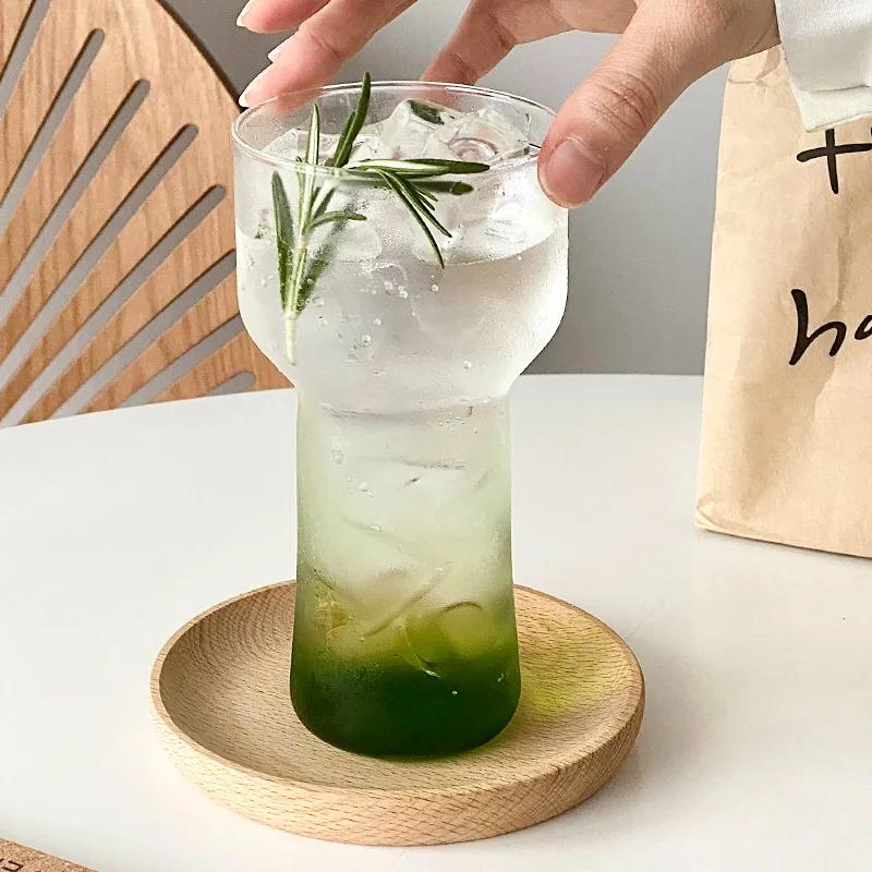Cold Coffee Cups Glass Water Cup Crystal Glasses Kitchen Drinkware Coffee Latte Glass Iced Juice Milk Water Bottle Bar Cups