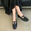 Retro Bottom Buckle with Shallow Mouth Single Shoes Women's Autumn New Small Leather Shoes British Mary Jane Shoes