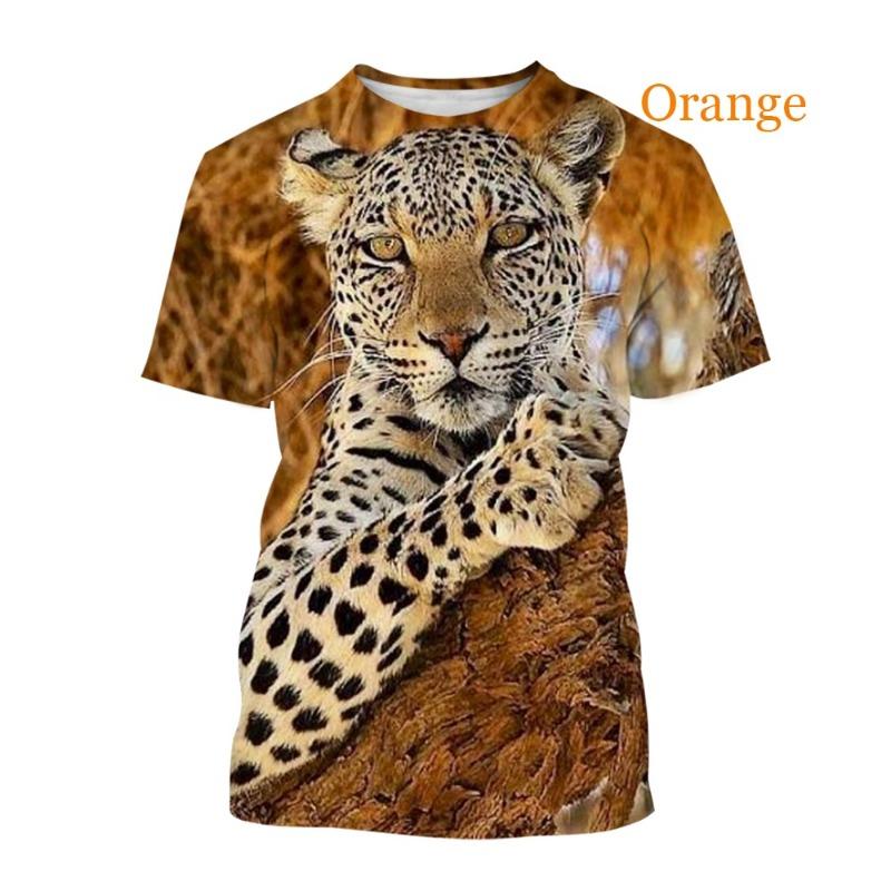 2025 Men's And Women's T-shirt Casual Shirts Funny Loose Tops New Fashion Animal Leopard 3D Printing