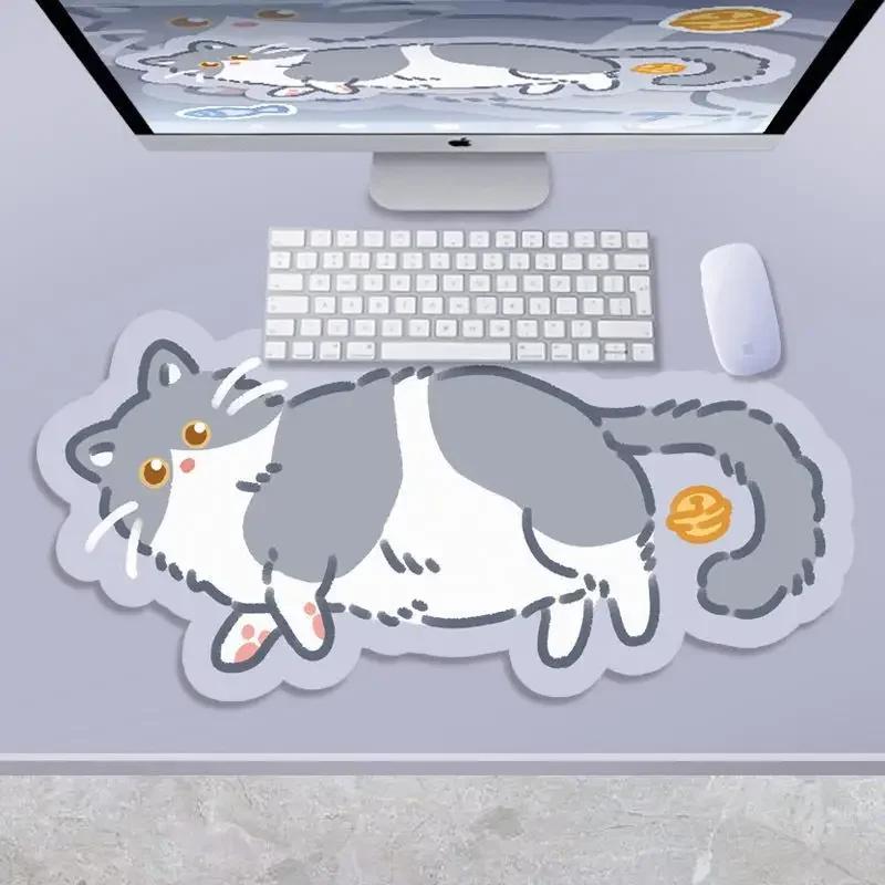 30*70 cm Kawaii Furry Mouse Pad  Kitty Cats Mouse Mat 70x30cm Gamer Desk Carpet Anime Mousepad Gaming Accessories Play Mats