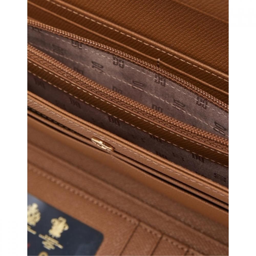 Daks Brown Check Dd Logo 3 Fold Long Wallet Dcwa6f421w2