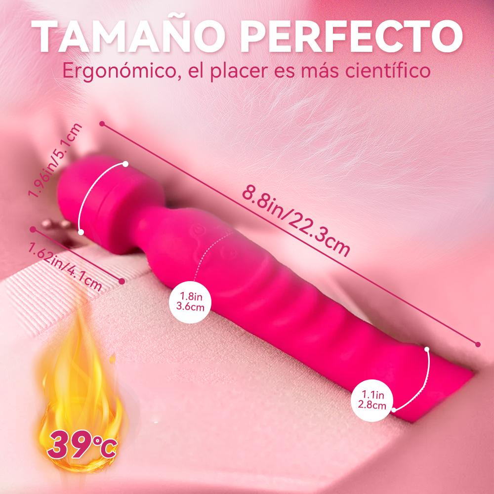 AV Magic Wand Vibrators Sex Toys for Women Clit Stimulator G Spot Massager Female Vagina Masturbator Erotic Adults Telescopic Dildo Stick with Heating