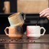 Retro Ceramic Cup Kiln Change High Value Coffee Cup Creative Coarse Pottery Latte Cup Mug