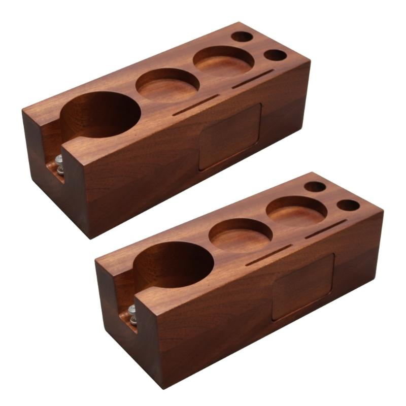 Wood Tamper Station Coffee Supplies Coffee Tool Holder Coffee Tamper Station Wood Material Gift for Coffee Enthusiasts
