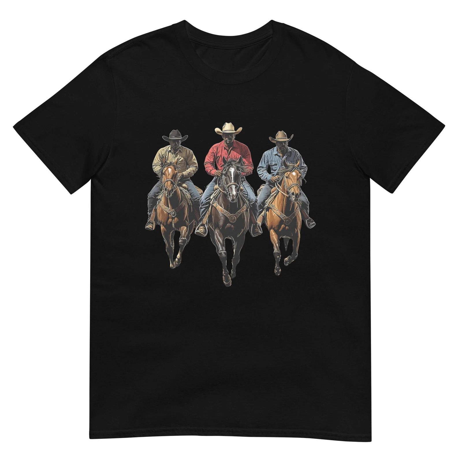 Black African American Cowboy Western Country Texas Rodeo T-Shirt S