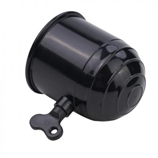 Car Tow Ball Cover 50mm Black/Silver Caravan Hitch Lockable Key Plastic