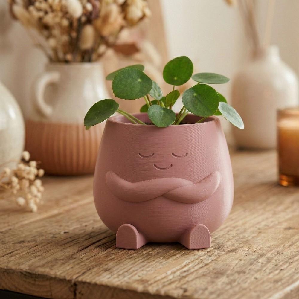Stylish Design Head Planter Mini Size Desktop Decoration Landscape Plant Pot Home Decor