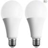 2 Pack 3 Way Light Bulbs 50 100 150W, Warm White 2700K, A19 Three Way, E26 Ba