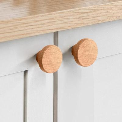 Punch-free Sticky Wooden Handle Children's Room Cartoon Cabinet Door Cabinet Drawer Single Hole Wood Handle.