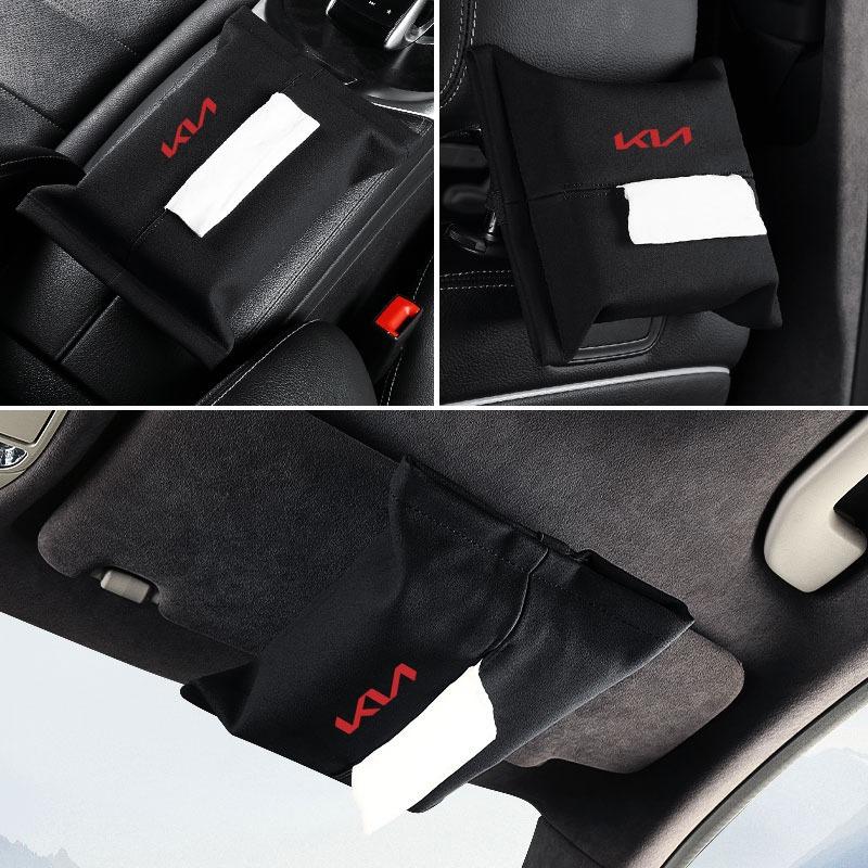 1Pcs Car Sun Visor Seat Back Interior Leather Car Tissue Box For KIA Ceed Rio Sportage R K3 K4 K5 K6 XCEED KX3 SPORTAGE EV6