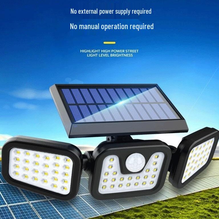 Waterproof Solar LED Motion Sensor Wall Lamp for Indoor/Outdoor Garden Pathway Illumination