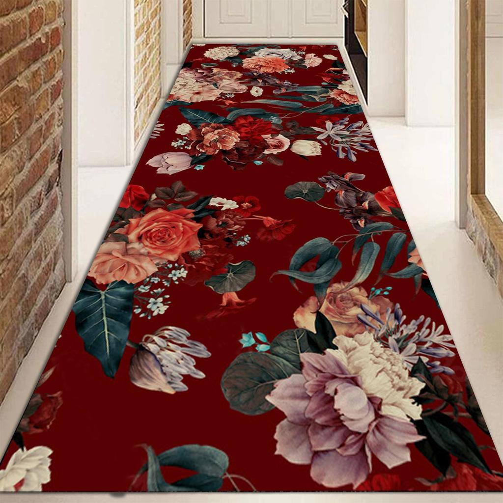 EPeddler Home Dekoratif Çiçek Desen, Yıkanabilir Kaymaz Dot Taban, Dijital Baskılı Yeni Nesil Salon, Mutfak, Koridor Halısı ve Kilim