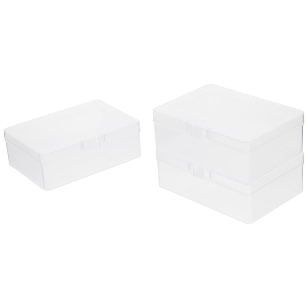 3 Stück Kartenaufbewahrungsbox Beschläge Leere Plastikboxen Pokerkarten Etui Süßigkeiten Spielteile Behälter Pp Schmuck Klein
