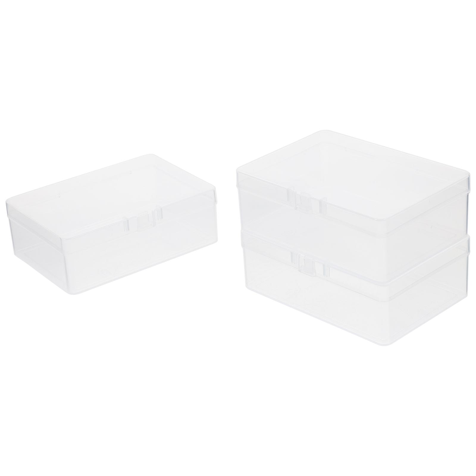 

3 шт. Коробка для хранения карточек, фурнитура, пустые пластиковые коробки, чехол для покерных карт, детали для игр, контейнер для ювелирных изделий из полипропилена, маленький 10.00X7.00X3.50CM прозрачный