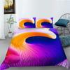 Povlečení s 3D barevným halo tiskem Jednolůžko Jednolůžko v plné velikosti se vzorem písku na polštář a povlak na přikrývku Pratelné a pohodlné Domácí dekorace