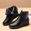 Women Ankle Boots  Autumn/winter Plush Short Tube Flat Soled Snow Boots New Simple Retro Zipper Warm Casual Cotton Boots