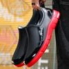 Fashion Outdoors Black Waterproof Rain Boots New Short Tube Anti Slip Bull Tendon Bottom Rubber Shoes for Men Wear Resistant Work Boots