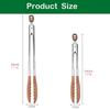 High Quality Non-Stick BBQ Grilling Tong with Stainless Steel Handle Durable Cooking Tong Walnut Wood Easy to Use Food Clip