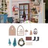 Dollhouse Fairy Door Kit Safe Sturdy Wood Vivid Colors High Simulation Dollhouse Christmas Door for 1:12 1:6 DIY