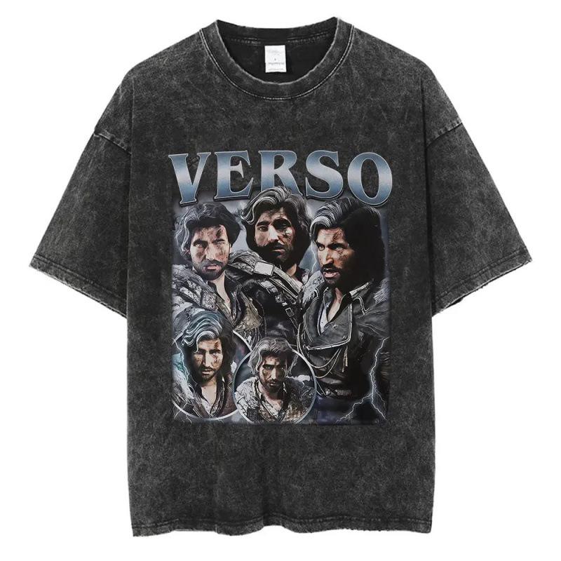Fashion Personality T-Shirt Game Clair Obscur Expédition 33 Vintage Washed