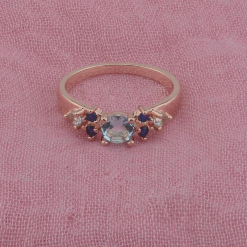 585 Rose Gold Patterned Ring For Women Fashion Jewelry