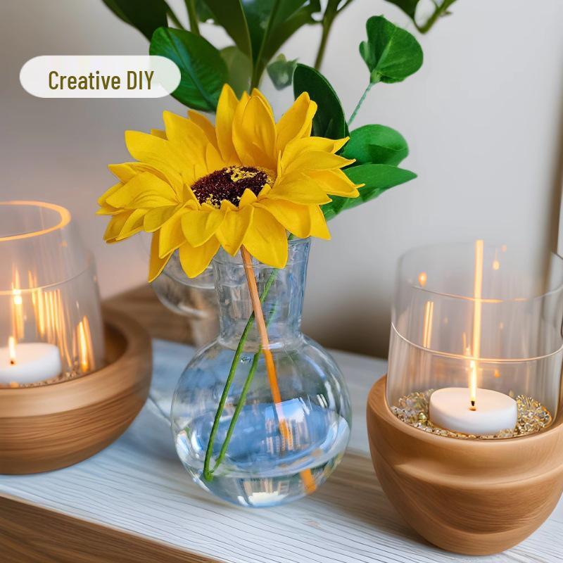 Transparent Wall-Mounted Hydroponic Plant Vase with Suction Cup Hook for Pothos - Small Hanging Eco-Bottle Container