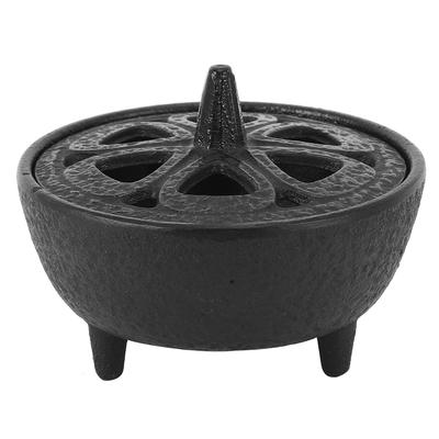 Bruciatore di Incenso Aromaterapia a Forma di Loto in Ghisa per Decorazione Domestica Bagno Camera da Letto
