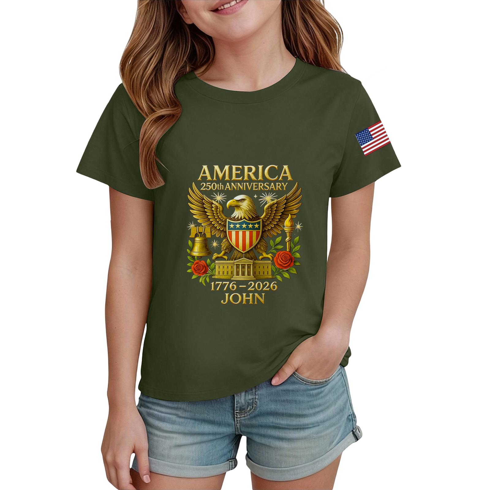 Children s Printed Round Neck Short Sleeved Casual T-shirt 110