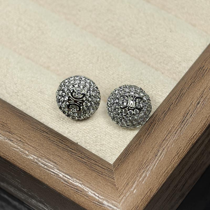 

2025CE Gold Diamond Arc de Triomphe Stud Earrings: Elegant, Versatile Luxury for Women