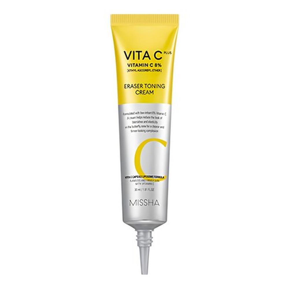 

Missha Vita C Plus Eraser Toning Cream 30ml – Tone-Up Cream, Brightening Care, Skin Radiance Support, Korean 30ml