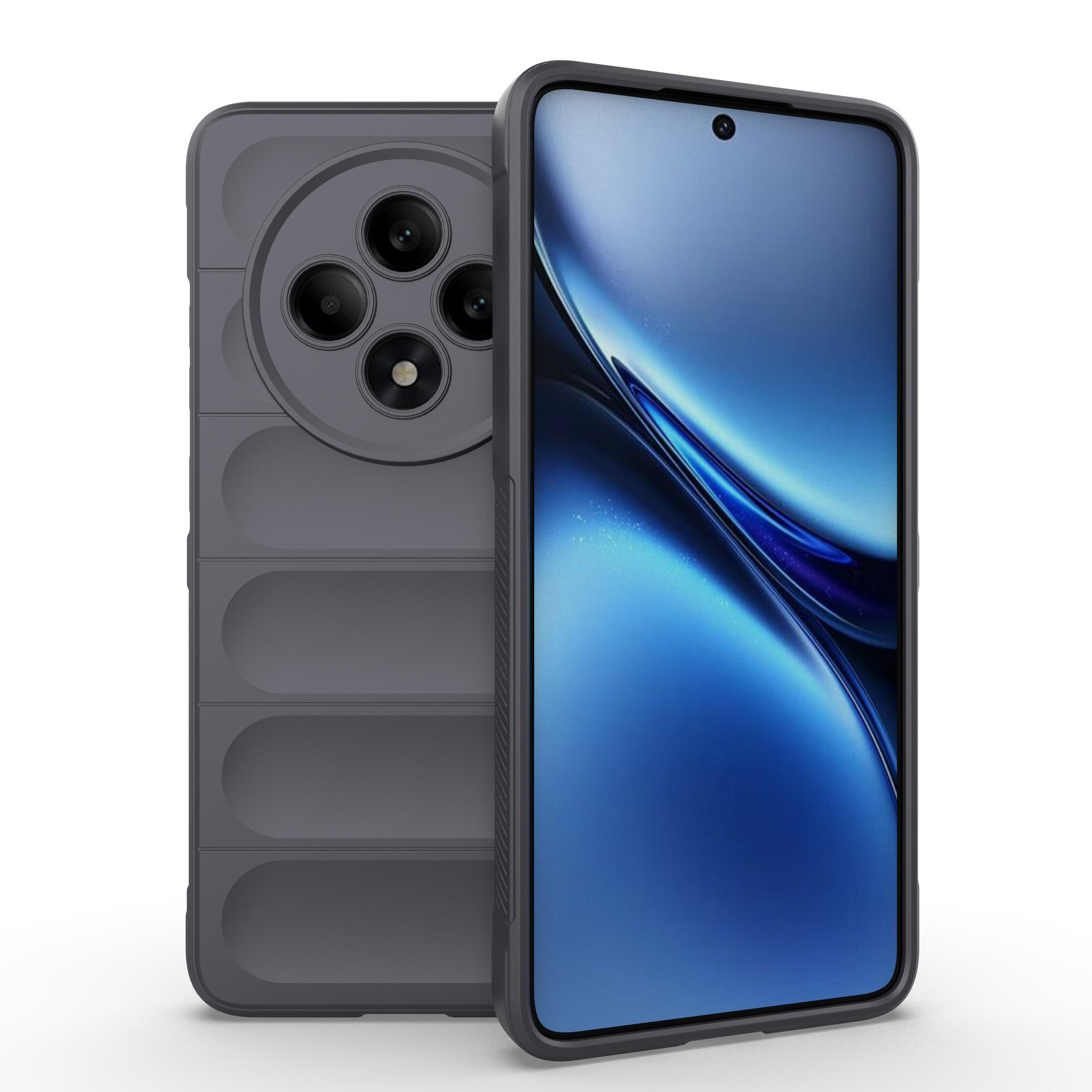 

Для чохла Oppo Reno12 F 5G Протиударна м яка TPU міцна задня кришка для телефону Dark Grey