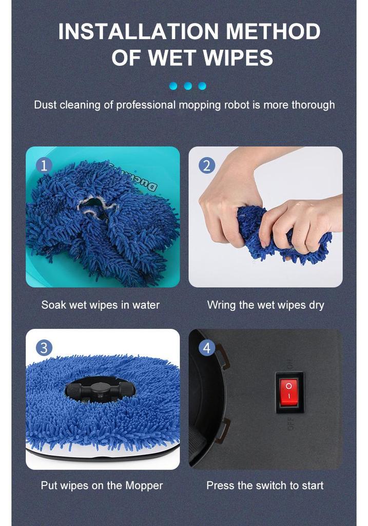 Smart Dual-Use Wet & Dry Floor Mopping Robot - Fully Automatic, USB Charging
