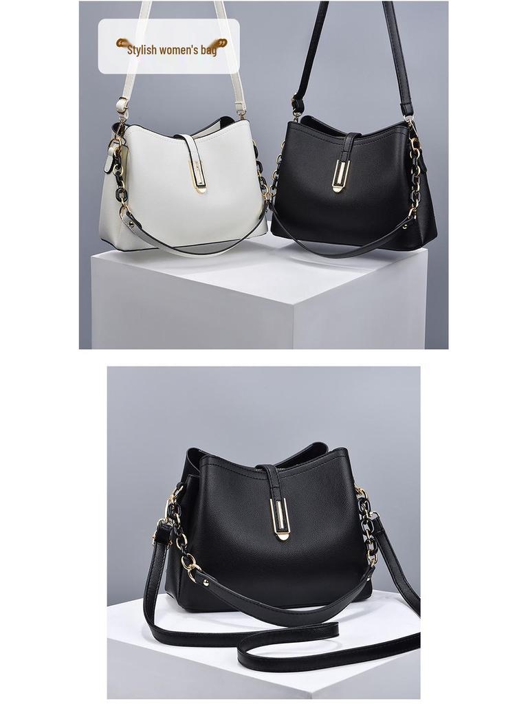 2025 New Fashion Women's Handheld Bucket Bag - Large Capacity, High-End Shoulder & Crossbody Bag