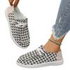 Women’s Plus-Size Lace-Up Low-Top Canvas Sneakers Casual Ethnic-Inspired Flats